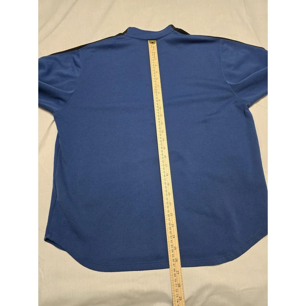 Nike Dri-FIT Pullover Mens Extra Large‎ Blue Black Half Zip Athletic Training